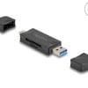Delock Card Reader USB 5 Gbps USB Type-C / Typ-A für SD und Micro SD