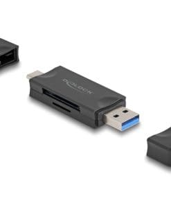 Delock Card Reader USB 5 Gbps USB Type-C / Typ-A für SD und Micro SD