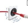 Delock Easy 45 Kabeldurchführung rund Ø 23 mm weiß / schwarz