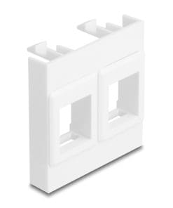 Delock Easy 45 Modul mit zwei Keystone Halterungen 45 x 45 mm, weiß / weiß