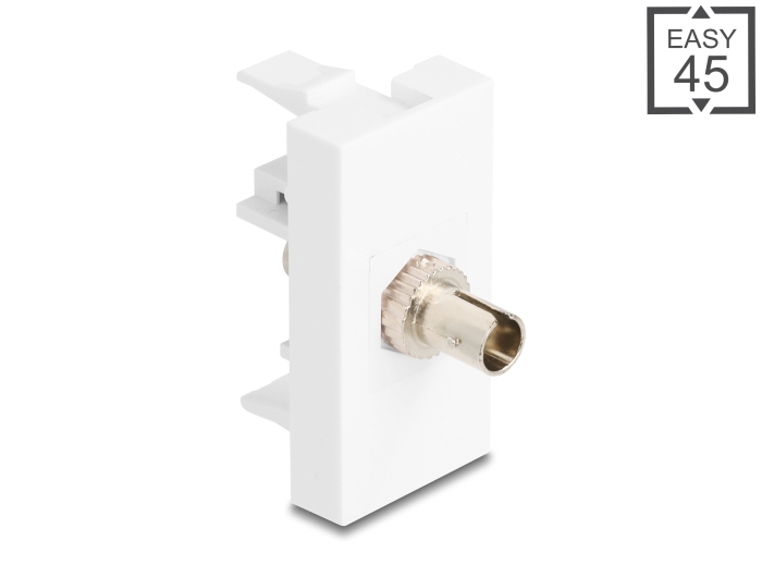 Delock Easy 45 Modul ST Simplex Buchse zu ST Simplex Buchse weiß Delock Easy 45 Modul ST Simplex Buchse zu ST Simplex Buchse weiß