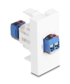 Delock Easy 45 Modul Terminalblock zu Terminalblock weiß