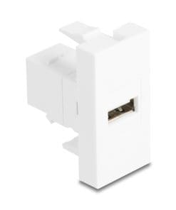 Delock Easy 45 Modul USB 2.0 Typ-A Buchse zu USB 2.0 Typ-B Buchse weiß