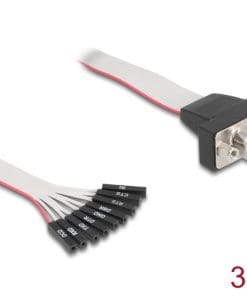 Delock Flachbandkabel RS-232 mit 9 x Pfostenbuchse zu D-Sub 9 Pin