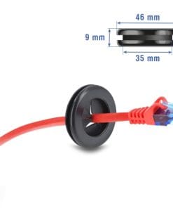 Delock Gummi Kabeldurchführung rund Ø 40 mm schwarz