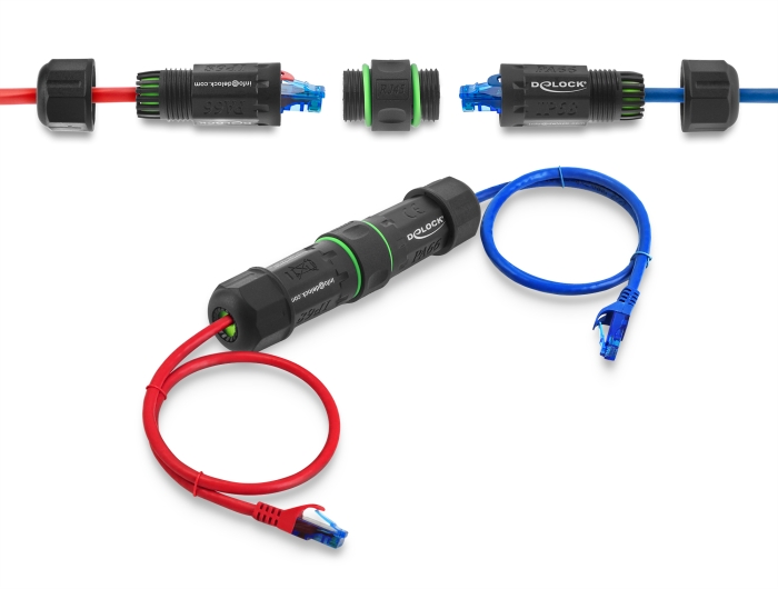 Delock Kabelverbinder RJ45 Buchse zu RJ45 Buchse Cat.6 mit M16 Gewinde Delock Kabelverbinder RJ45 Buchse zu RJ45 Buchse Cat.6 mit M16 Gewinde