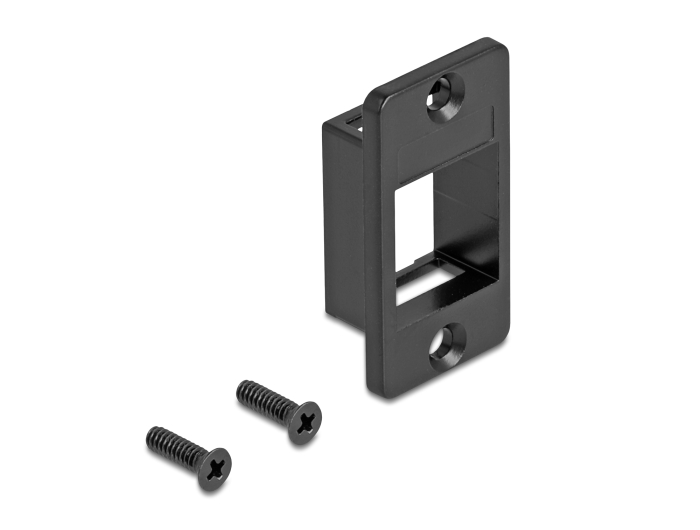 Delock Keystone Halterung für Gehäuse und Panel Mount konisch schwarz Delock Keystone Halterung für Gehäuse und Panel Mount konisch schwarz
