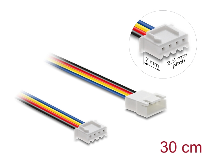Delock Lüfter Verlängerungskabel JST PWM Stecker, 30 cm Delock Lüfter Verlängerungskabel JST PWM Stecker, 30 cm