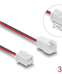 Delock Lüfter Verlängerungskabel JST Stecker zu Buchse 2 Pin, 30 cm