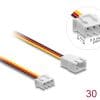 Delock Lüfter Verlängerungskabel JST Stecker zu Buchse 3 Pin 30 cm Steckerlänge 7 mm,