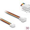 Delock Lüfter Verlängerungskabel PWM Stecker zu Buchse 4 Pin 30 cm , Steckerlänge 13 mm,