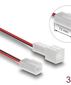 Delock Lüfter Verlängerungskabel Stecker zu Buchse 2 Pin30 cm
