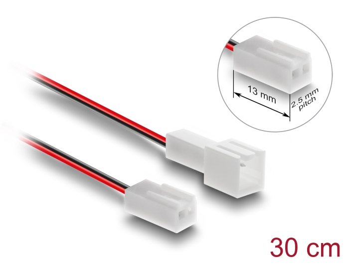 Delock Lüfter Verlängerungskabel Stecker zu Buchse 2 Pin30 cm Delock Lüfter Verlängerungskabel Stecker zu Buchse 2 Pin30 cm