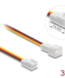 Delock Lüfter Verlängerungskabel Stecker zu Buchse 3 Pin,30 cm