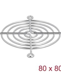 Delock Lüftergitter 80 x 80 mm silber