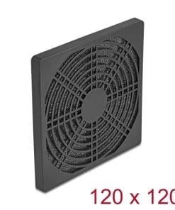 Delock Lüftergitter mit Staubfilter 120 x 120 mm schwarz