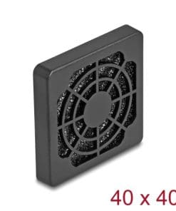 Delock Lüftergitter mit Staubfilter 40 x 40 mm schwarz
