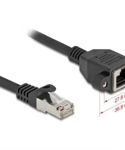 Delock Netzwerk Verlängerungskabel S/FTP RJ45 Buchse/Stecker Cat.6A 3 m