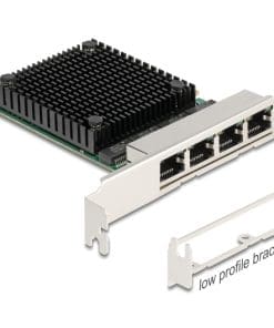 Delock PCI Express x4 Netzwerkkarte 2,5 Gigabit LAN 4 x RJ45 RTL8125