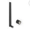 Delock WiFi 7 Antenne RP-SMA Stecker 2,0 - 4,4 dBi 17 cm mit Kippgelenk schwarz