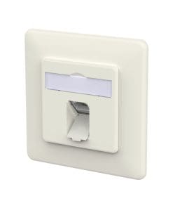 METZ CONNECT E-DAT C6A IDC 1 Port UP reinweiß RAL 9010