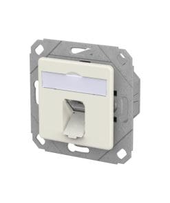 METZ CONNECT E-DAT C6A IDC 1 Port UPK reinweiß RAL 9010