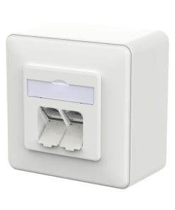 METZ CONNECT E-DAT C6A IDC 2 Port AP verkehrsweiß RAL 9016