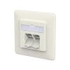 METZ CONNECT E-DAT C6A IDC 2 Port UP reinweiß RAL 9010