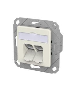 METZ CONNECT E-DAT C6A IDC 2 Port UPK reinweiß RAL 9010