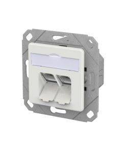 METZ CONNECT E-DAT C6A IDC 2 Port UPK verkehrsweiß RAL 9016