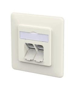 METZ CONNECT E-DAT C6A LSA++ 2 Port UP reinweiß RAL 9010