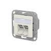 METZ CONNECT E-DAT C6A LSA++ 2 Port UPK reinweiß RAL 9010