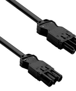 helos Geräteverlängerung GST18 kompatibel Stecker auf Buchse schwarz 3,0m