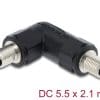 Delock Hohlstecker Adapter DC 5,5 x 2,1 mm Buchse auf Buchse mit Gewinde gewinke
