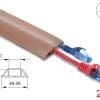Delock Kabelkanal PVC flexibel 50 x 14 mm - Länge 2 m braun