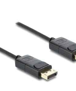 Delock Koaxiales DisplayPort Kabel 8K 60 Hz mit Geflechtmantel 2 m