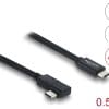 Delock Koaxiales USB 40 Gbps Kabel gewinkelt links / rechts USB PD 3.1 240 W 0,5