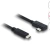 Delock Koaxiales USB 40 Gbps Kabel gewinkelt links / rechts USB PD 3.1 240 W 1 m