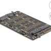 Delock Konverter M.2 Key M NVMe SSD zu U.2 und M.2 Key B SATA SSD zu SATA
