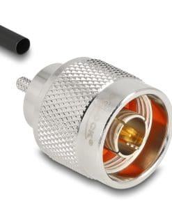 Delock N Stecker zum Crimpen RG-174 / RG-316 mit passendem Schrumpfschlauch