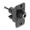Delock Panel Mount DC 5,5 x 2,1 mm Buchse zu DC 5,5 x 2,5 mm Stecker schwarz