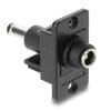 Delock Panel Mount DC 5,5 x 2,5 mm Buchse zu DC 5,5 x 2,1 mm Stecker schwarz
