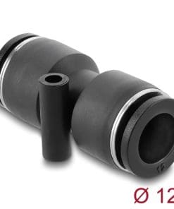 Delock Pneumatik Steckverbinder 12 mm mit Befestigungsloch gerade