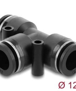 Delock Pneumatik Steckverbinder 12 mm mit zwei Befestigungslöchern T-Form