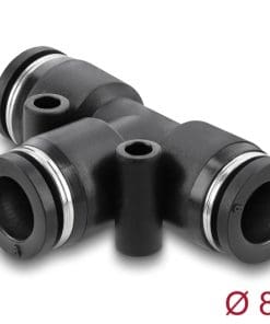 Delock Pneumatik Steckverbinder 8 mm mit zwei Befestigungslöchern T-Form