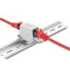 Delock RJ45 Kupplung Cat.6A Buchse zu Buchse mit Staubschutzklappe für Hutschien