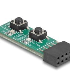 Delock Schalter mit Resettaste und Ein- / Austaste für PC-Mainboard