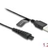 Delock USB Ladekabel 5 V für Elektrorasierer kompatibel mit Remington HC4250, MB