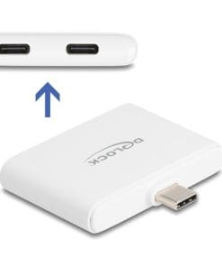 Delock USB Type-C Adapter zu USB-C Daten 10 Gbps und Video 4K 60 Hz + USB Type
