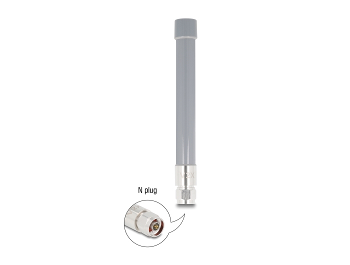Delock V2X Antenne N Stecker 6 dBi 19 cm omnidirektional starr outdoor grau Delock V2X Antenne N Stecker 6 dBi 19 cm omnidirektional starr outdoor grau